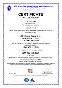 Certificate ISO 9001 and 3834-2