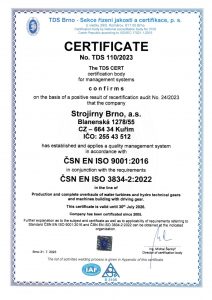 Certificate of ISO 9001 and 3834